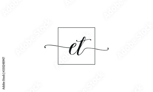 CT , TC initial signature logo. handwriting logo template vector icon