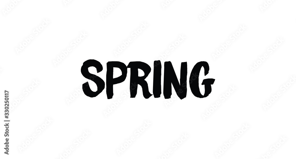 Spring text lettering sign. Modern typographic design element. Spring text lettering sign. Modern typographic design element.