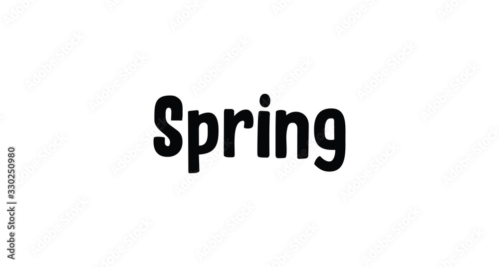 Spring text lettering sign. Modern typographic design element. Spring text lettering sign. Modern typographic design element.