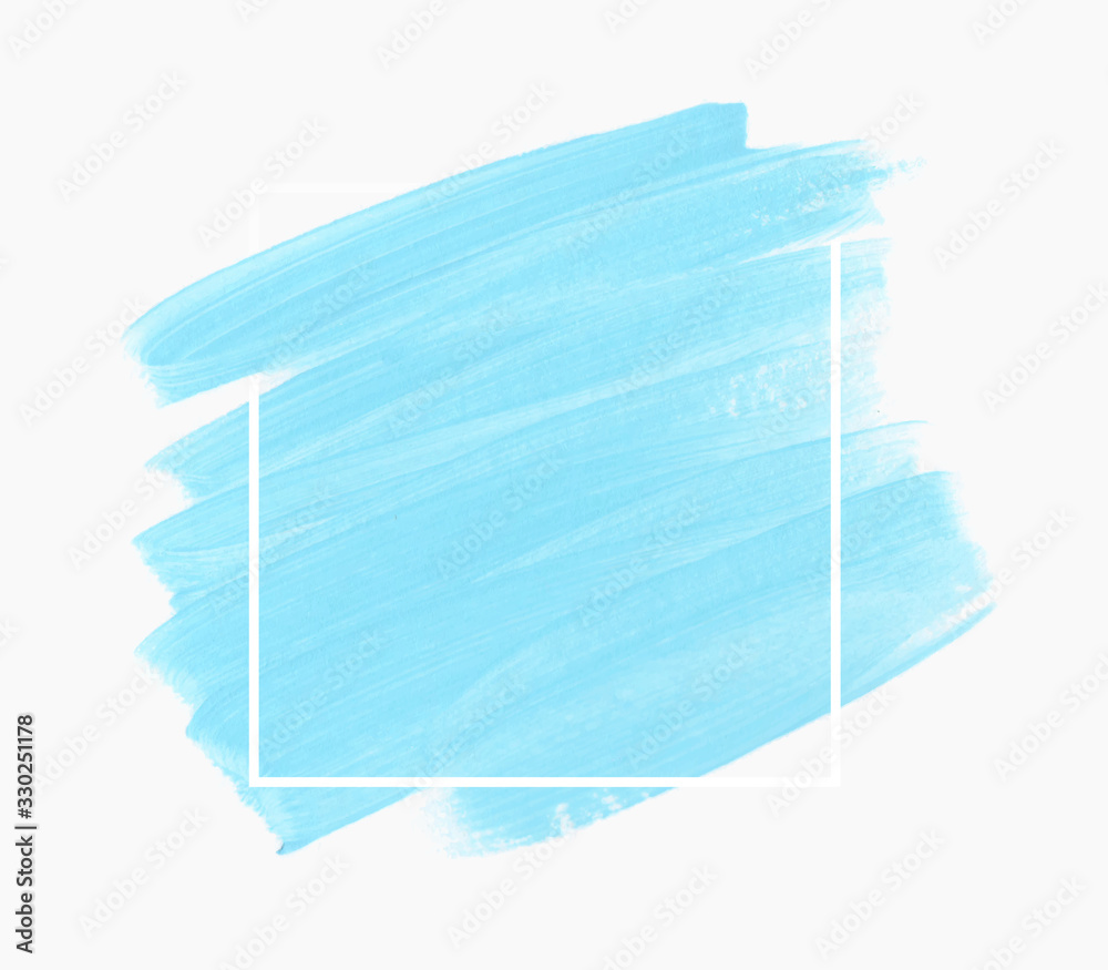 Pastel blue paint abstract background. Brush stroke texture design