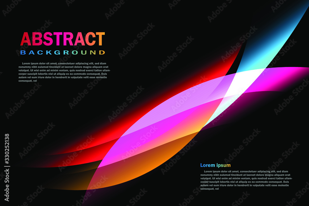 Fototapeta premium Curved light is an abstract background.