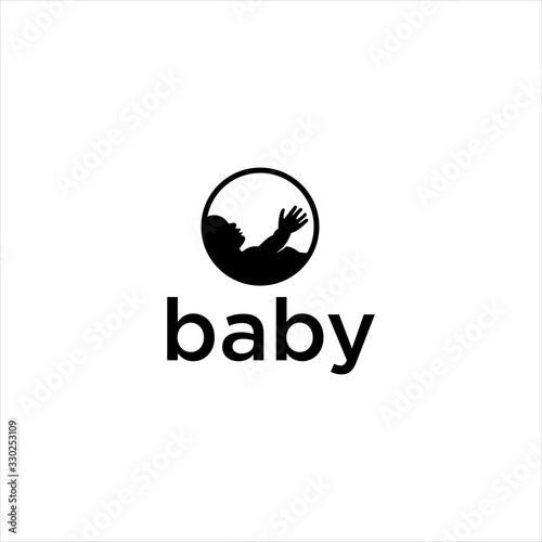 Baby in the Womb Logo, Creative Illustration of Pregnancy, Motherhood, and Reproductive Health, Minimalist Ultrasound and Fetus Silhouette Design