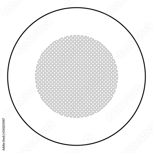 Round filter material icon in circle round outline black color vector illustration flat style image