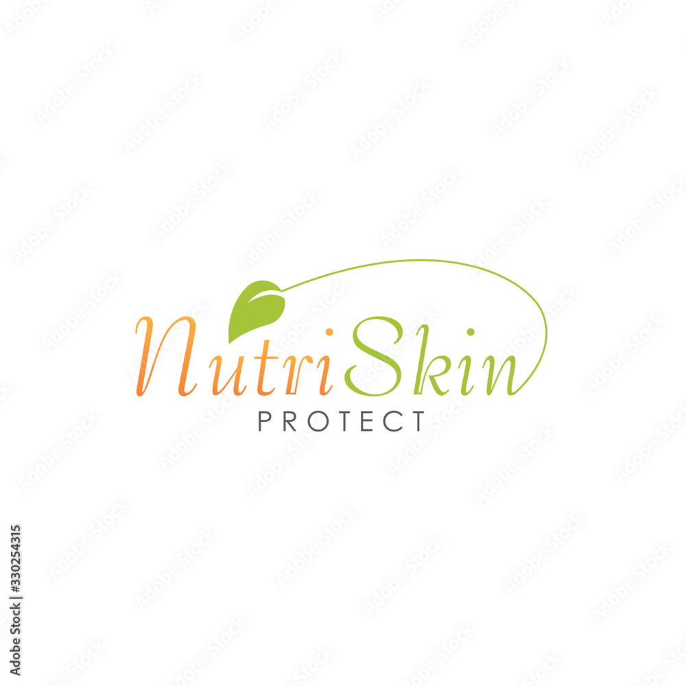 nutri skin protect design logo template nutri skin protect design logo template