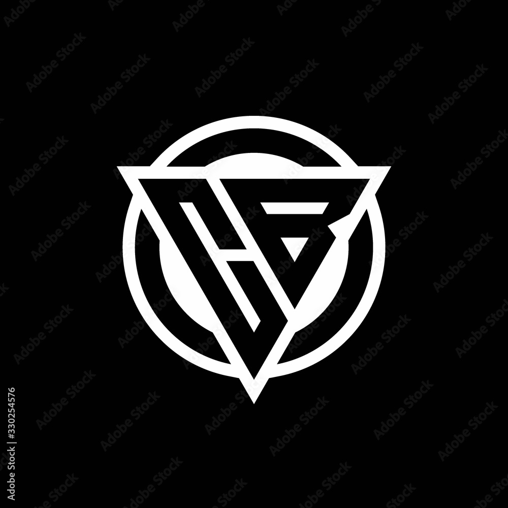 CB logo with negative space triangle shape and circle rounded CB logo with negative space triangle shape and circle rounded