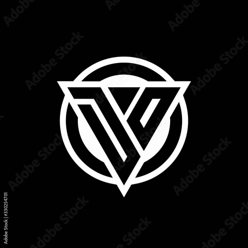 DO logo with negative space triangle shape and circle rounded