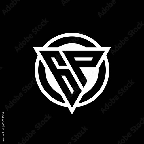 Free Download GP logo with negative space triangle shape and circle rounded - GFXLoad