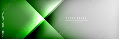 Abstract background - squares and lines composition created with lights and shadows. Technology or business digital template