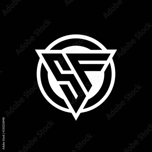 SF logo with negative space triangle shape and circle rounded