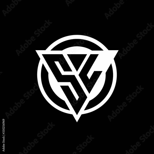 Free Download SL logo with negative space triangle shape and circle rounded - GFXLoad