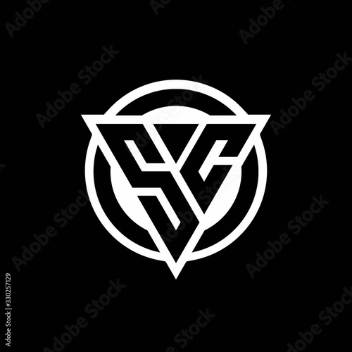 SC logo with negative space triangle shape and circle rounded