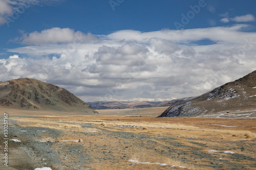 Cloudy sky in the mountains of Mongolia