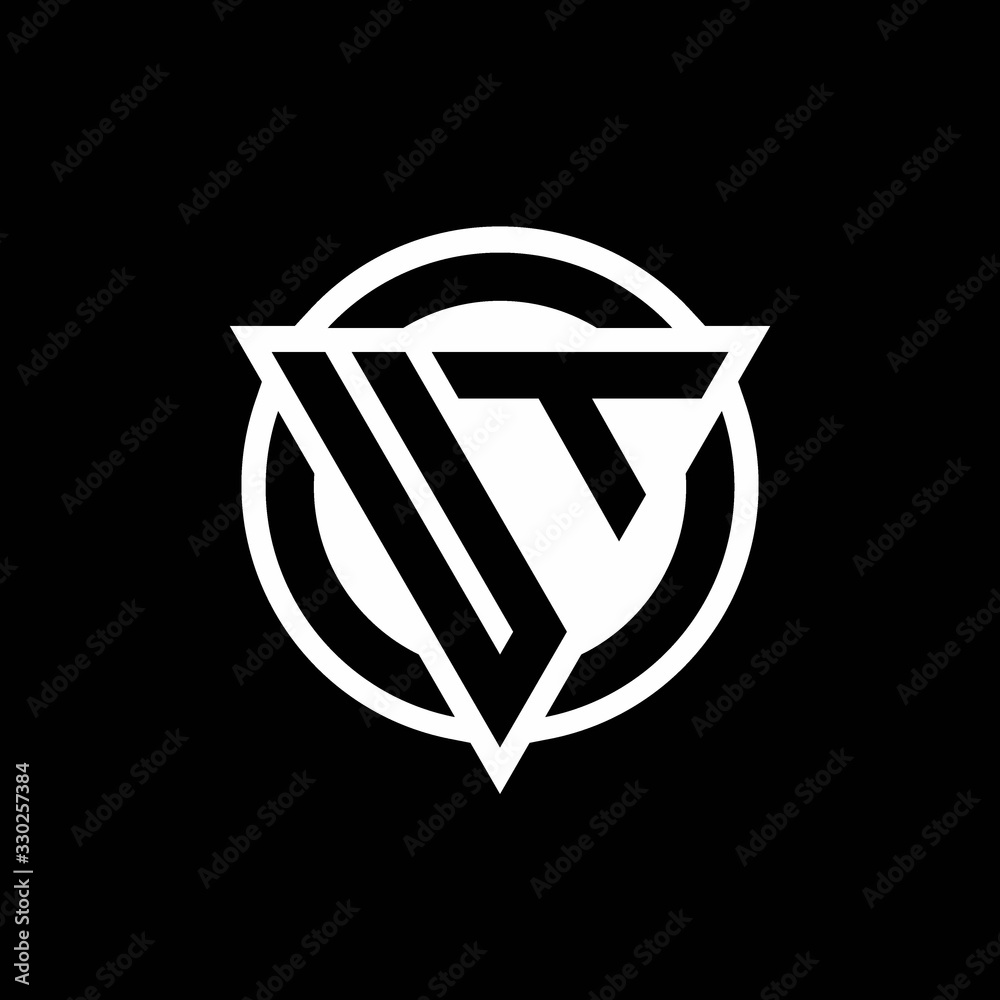 UT logo with negative space triangle shape and circle rounded