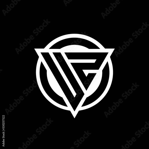 UZ logo with negative space triangle shape and circle rounded