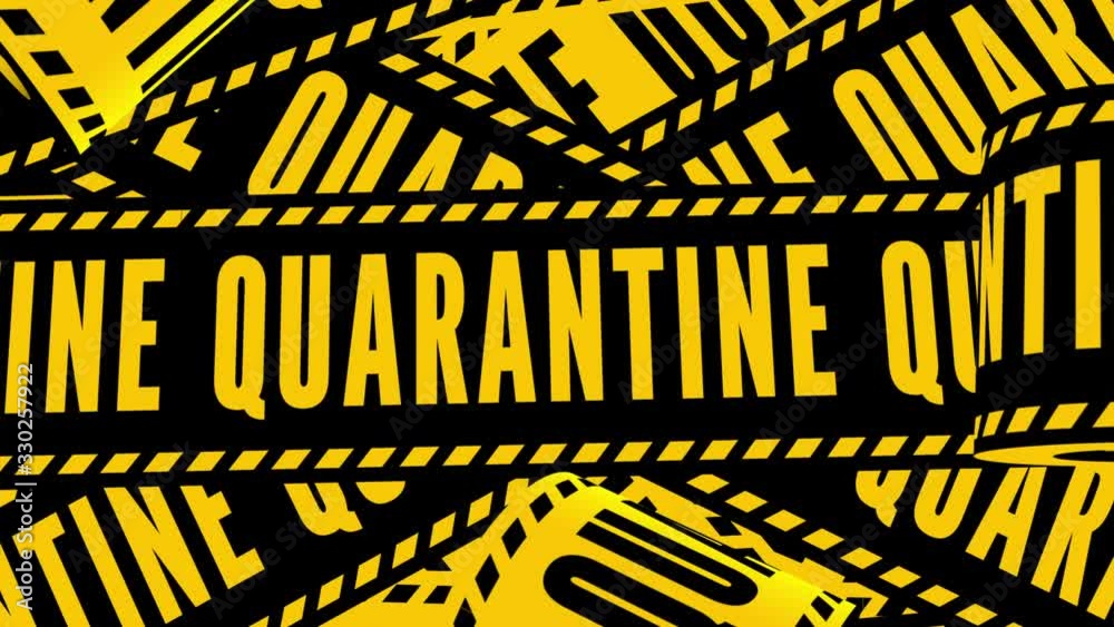 Caution quarantine and danger tapes. Warning tape. Covid-19 Virus tape Black and yellow line striped. Isolation attention animated motion graphic concept video. Corona virus pandemic information. Caution quarantine and danger tapes. Warning tape. Covid-19 Virus tape Black and yellow line striped. Isolation attention animated motion graphic concept video. Corona virus pandemic information.
