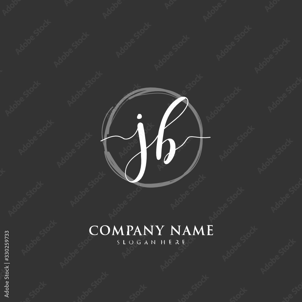 Handwritten initial letter J B JB for identity and logo. Vector logo template with handwriting and signature style. Handwritten initial letter J B JB for identity and logo. Vector logo template with handwriting and signature style.