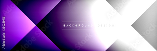Abstract background - squares and lines composition created with lights and shadows. Technology or business digital template