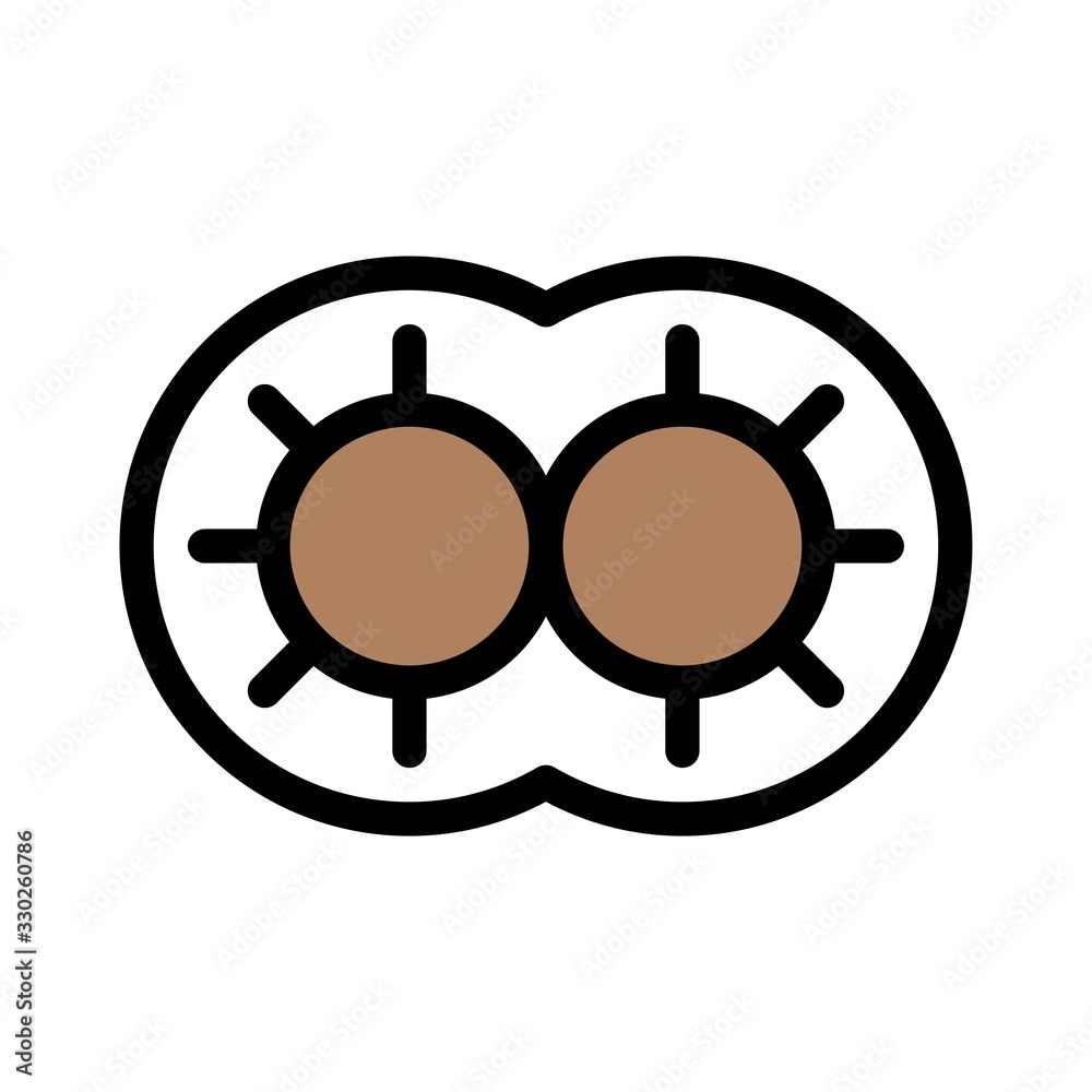 Cell division vector illustration, filled style icon Cell division vector illustration, filled style icon