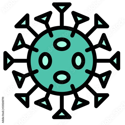 Virus or Bacteria vector illustration, filled style icon