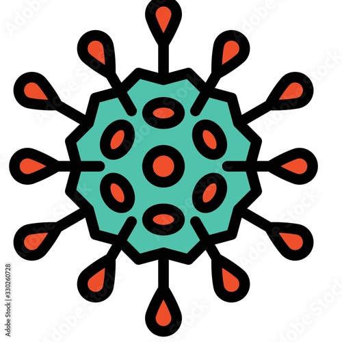 Virus or Bacteria vector illustration, filled style icon