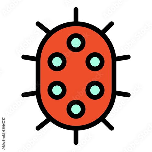 Virus or Bacteria vector illustration, filled style icon