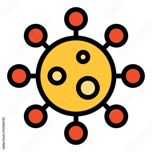 Virus or Bacteria vector illustration, filled style icon