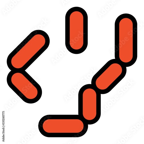 Virus or Bacteria vector illustration, filled style icon