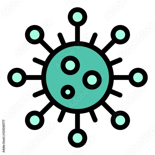 Virus or Bacteria vector illustration, filled style icon