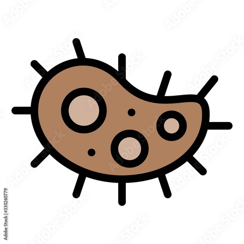 Virus or Bacteria vector illustration, filled style icon