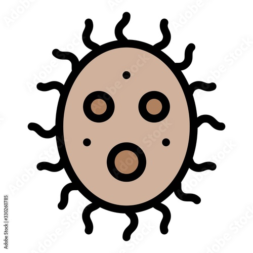 Virus or Bacteria vector illustration, filled style icon