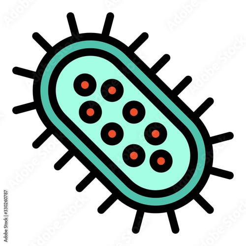 Virus or Bacteria vector illustration, filled style icon