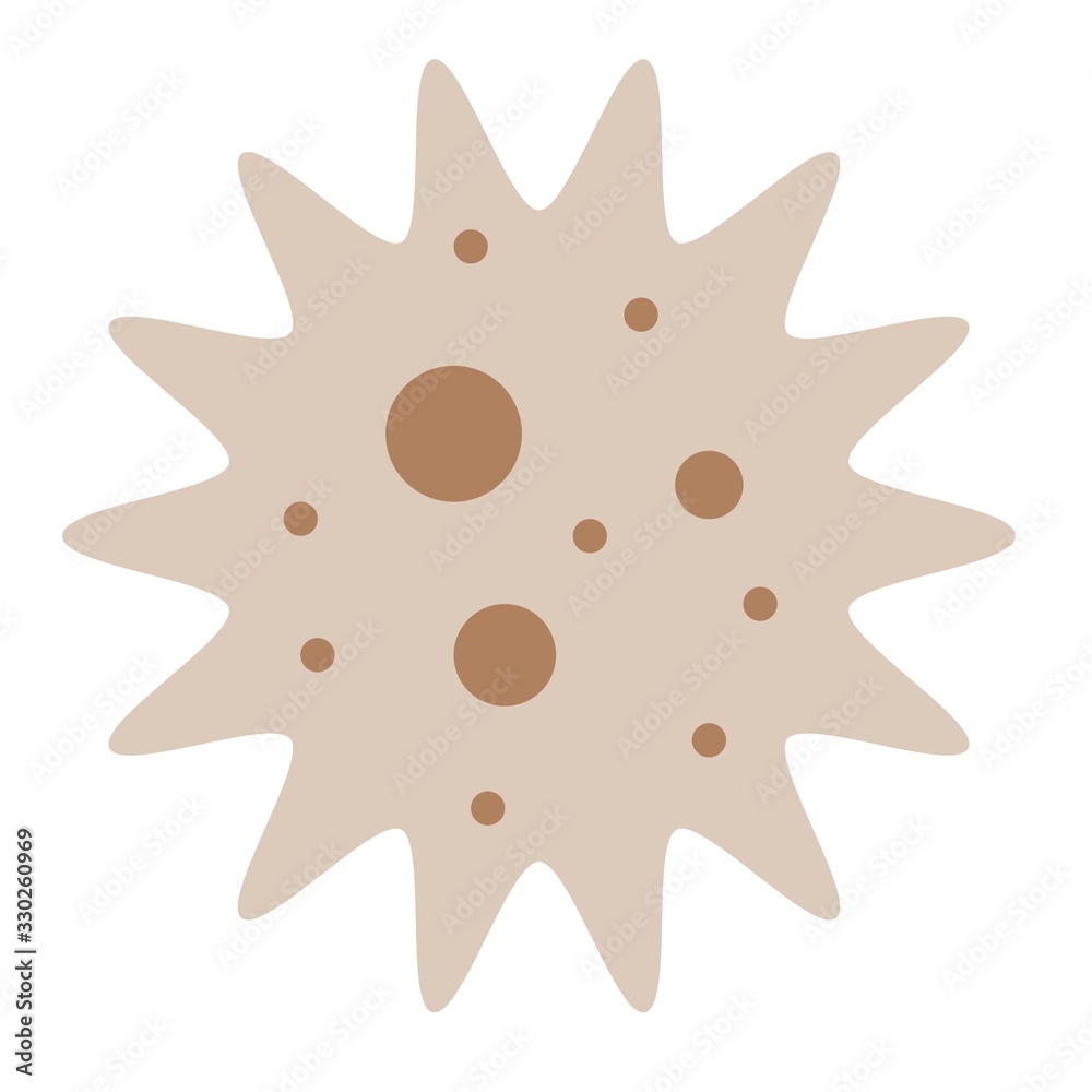 Amoeba or Bacteria vector illustration, flat style icon Amoeba or Bacteria vector illustration, flat style icon
