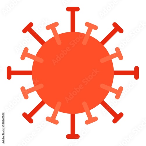 Virus or Bacteria vector illustration, flat style icon