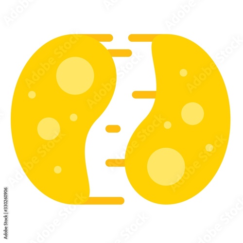 Cell division vector illustration, flat style icon