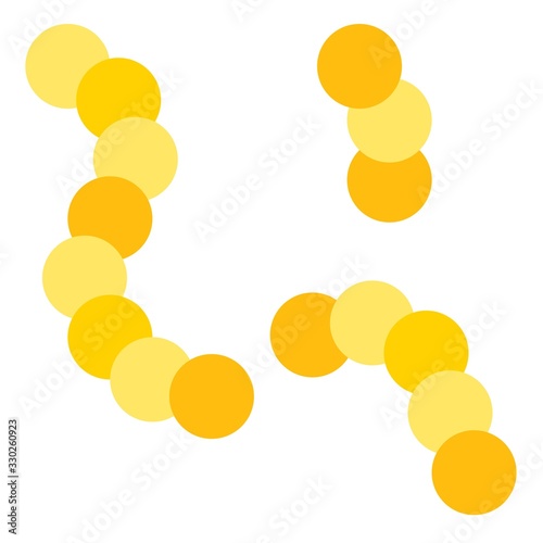 Virus or Bacteria vector illustration, flat style icon