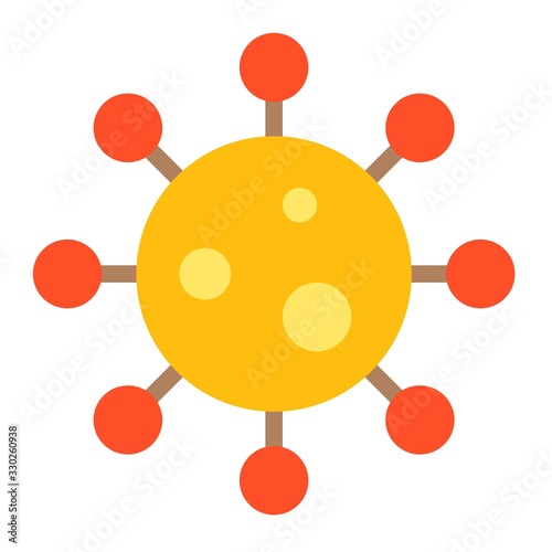 Virus or Bacteria vector illustration, flat style icon