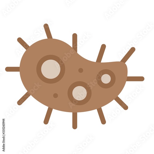 Virus or Bacteria vector illustration, flat style icon