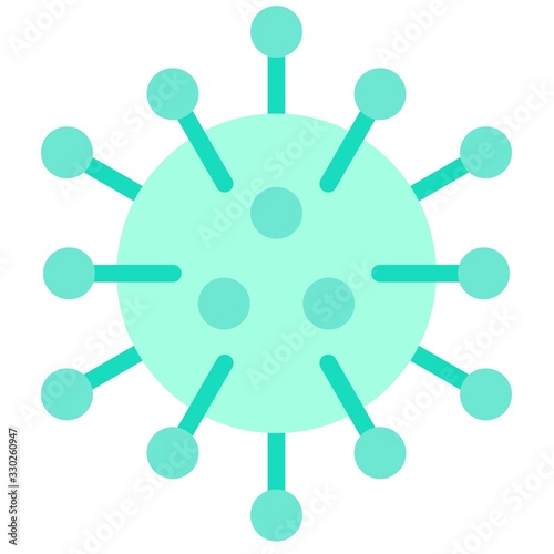 Virus or Bacteria vector illustration, flat style icon