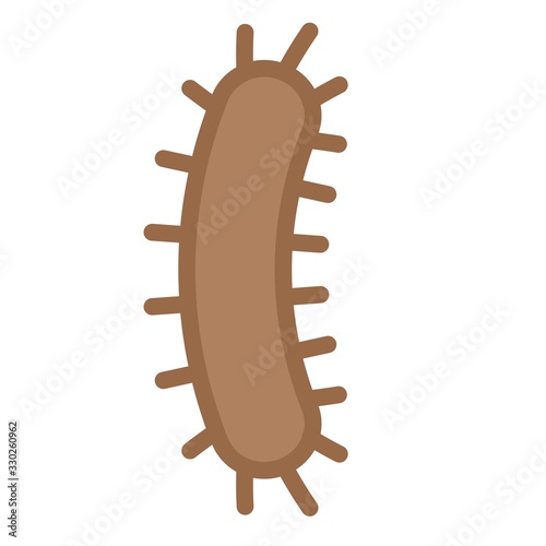 Virus or Bacteria vector illustration, flat style icon