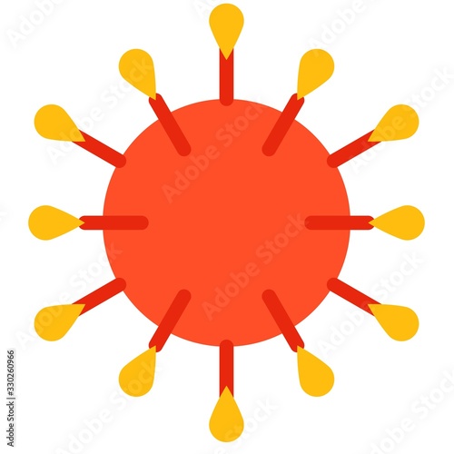 HIV or AIDS vector illustration, flat style icon