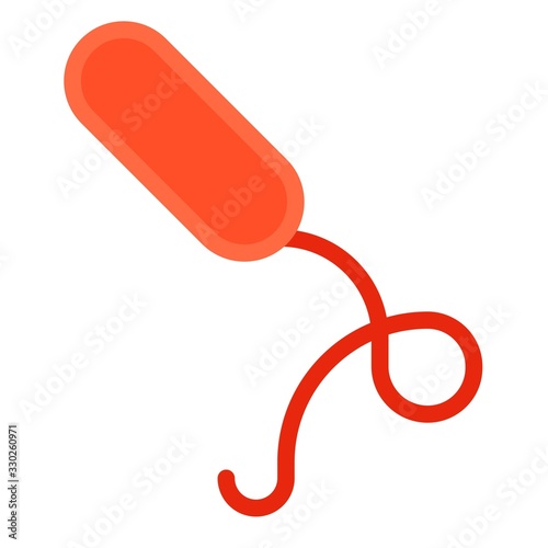 Virus or Bacteria vector illustration, flat style icon