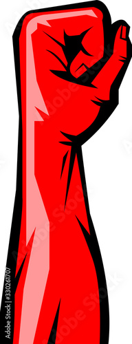 fist hand victory vector illustration 