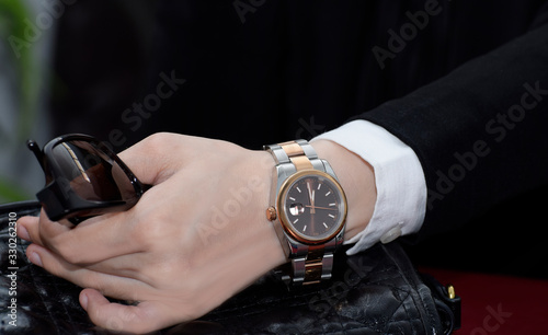  Luxury watch In his arms beautifully