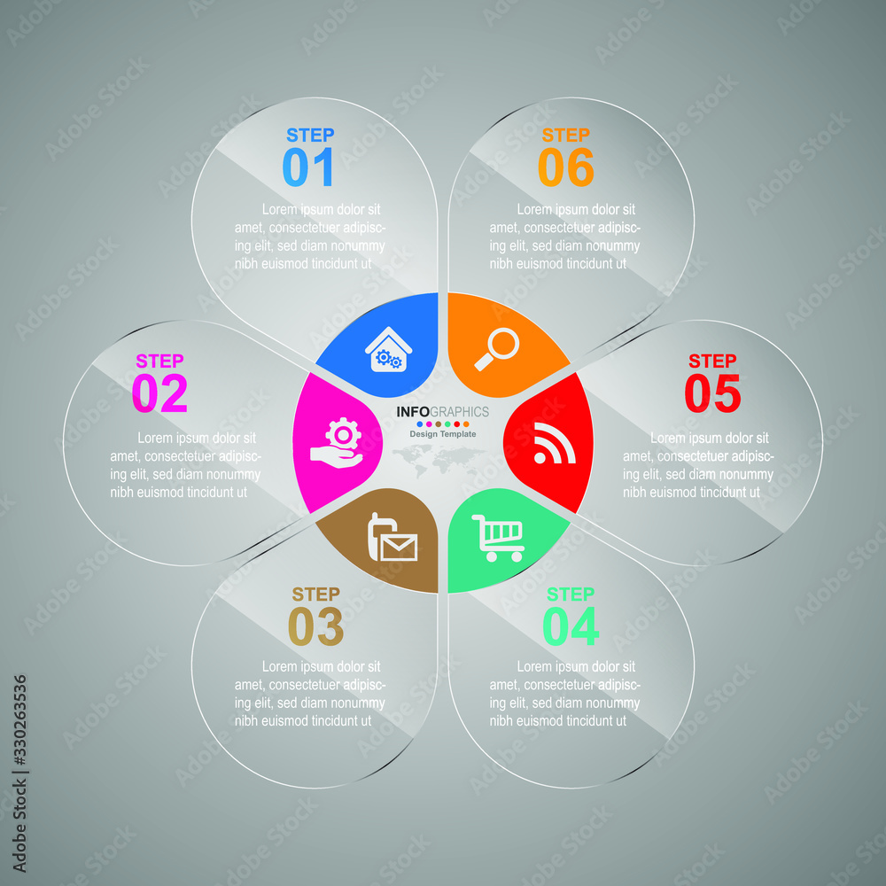 Business process timeline infographics 6 steps. Business process timeline infographics 6 steps.