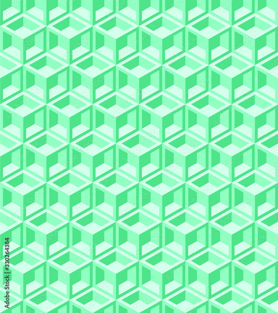 Green pattern cube background Green pattern cube background