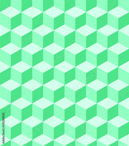 Fototapeta Naklejka Na Ścianę i Meble -  Green pattern cube background