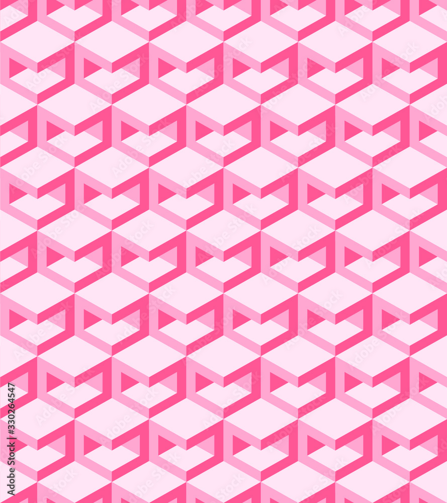 Pink pattern cube background Pink pattern cube background