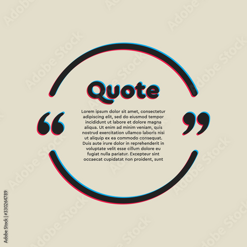 Vector template a creative quote bracket circle