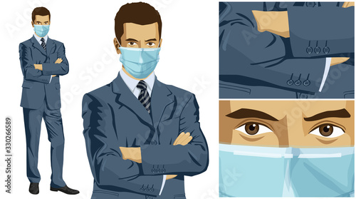 Man with mask on his face