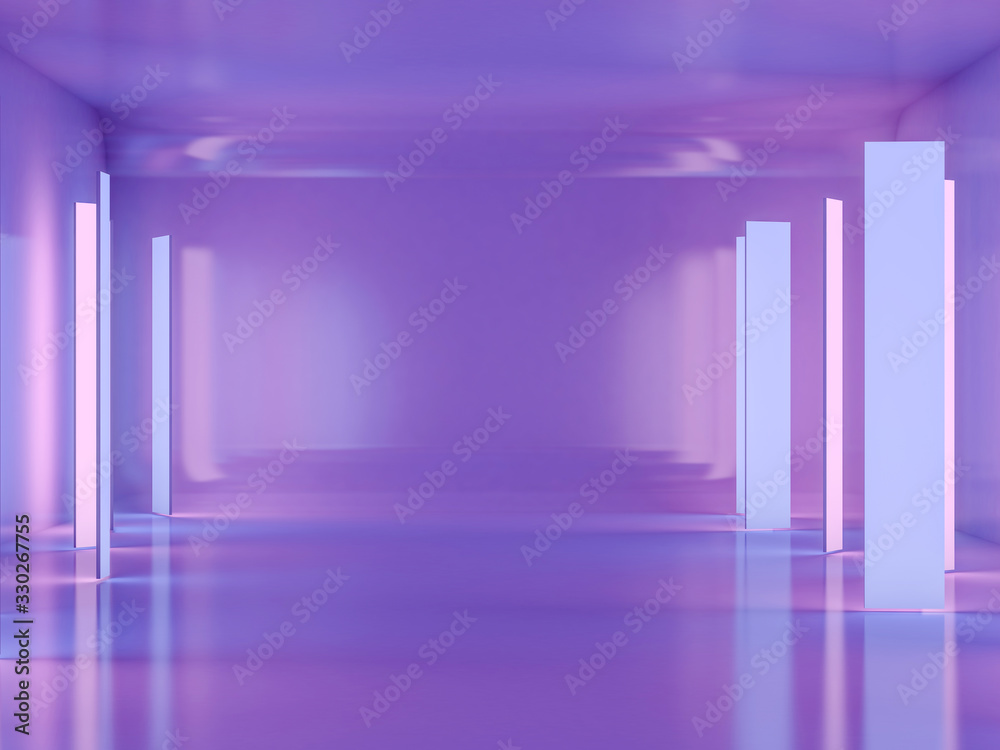 Fototapeta premium Abstract modern architecture background, empty open space. 3D